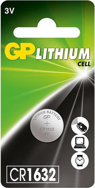 GP Batteries Knopcelbatterij Lithium CR1632, 1 stuk