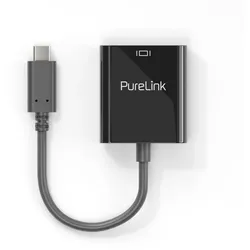 PureLink USB-C auf VGA Adapter - 1200p - iSerie - schwarz - 0,10m
