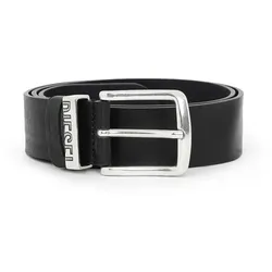 DIESEL Herren Gürtel - B-VISIBLE, Leder, Metall Dornschließe, Logo-Prägung Schwarz / 100 cm