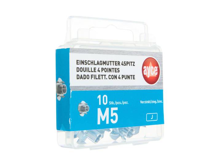 Ayce Einschlagmutter Vierspitz Stahl 17 mm