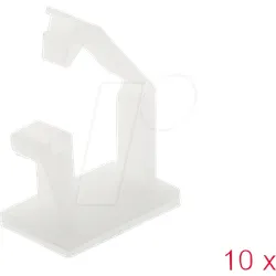 DELOCK 60250 - Kabelhalter mit Verschlussclip, selbstklebend, natur