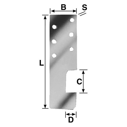 Simpson Sst HE-Anker (Flachverbinder, 1 Stk.) (HE175)