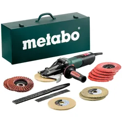 Metabo Flachkopf-Winkelschleifer WEVF 10-125 Quick Inox Set