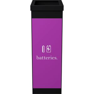 Paperflow Mülleimer Mülltrenner Batterie, lila, aus Kunststoff, ohne Deckel, 60 Liter