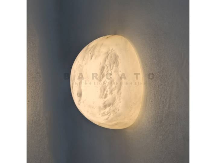 Abâtre naturel mur LED lampe nordique rond marbre 3000K lumière blanche chambre salon décor à la maison boule marbre mur LED lumières