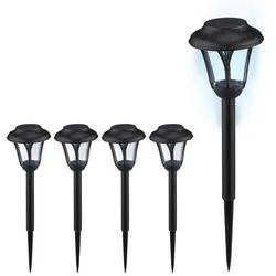 Relaxdays Solarlampen Set Schwarz,Transparent