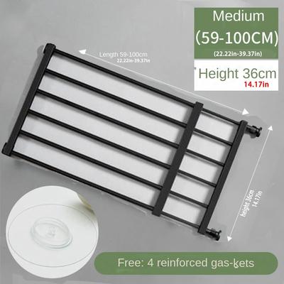 Uplifted Finds Pet Fence Barrier Gate Indoor Fence For Medium Small Dogs Prevents Breaking Into Rooms h 36cm W 100cm Black