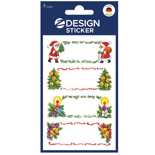 AVERY Zweckform Aufkleber Weihnachtsmotive, 12 Etiketten