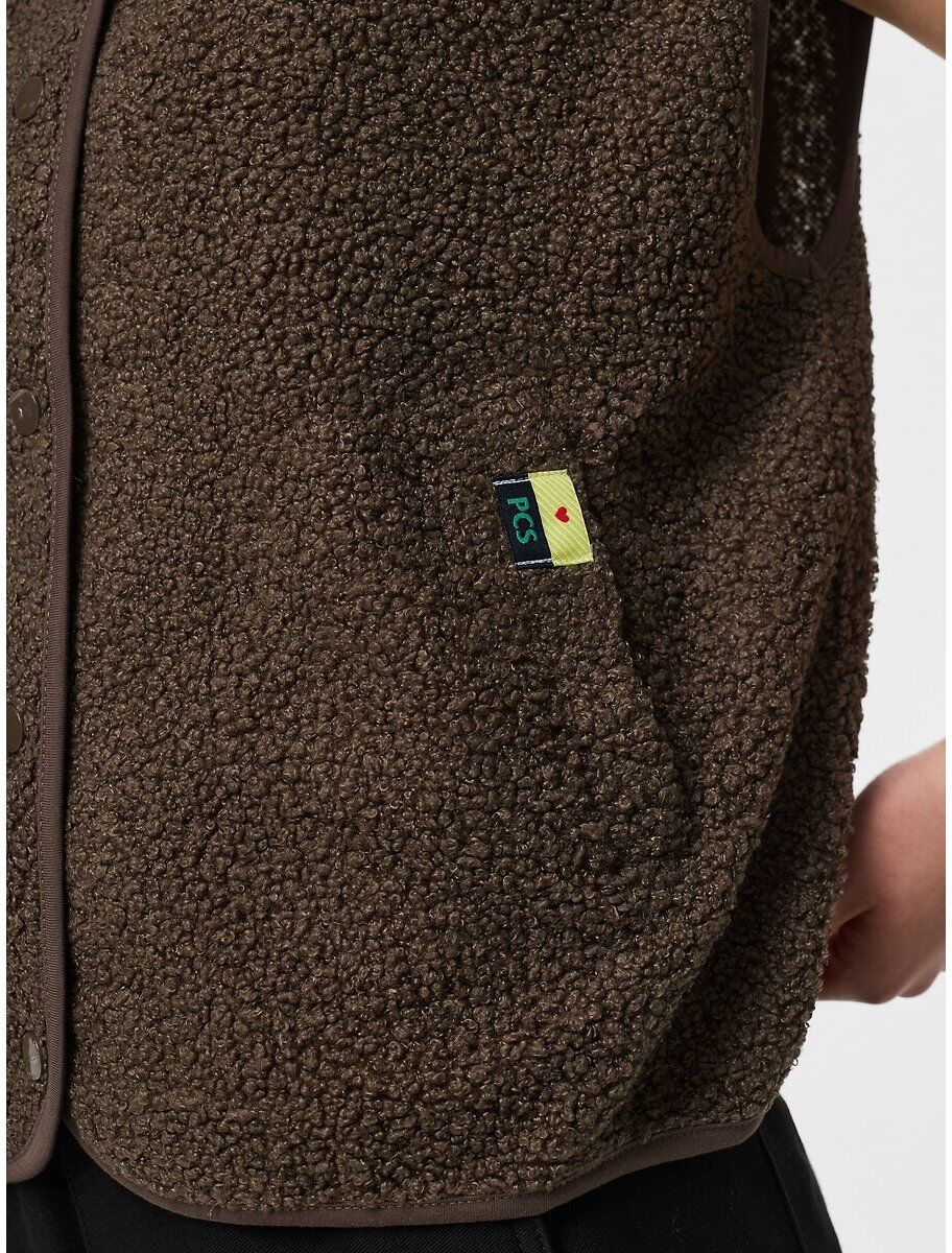 PIECES Gilet sans manches en sherpa