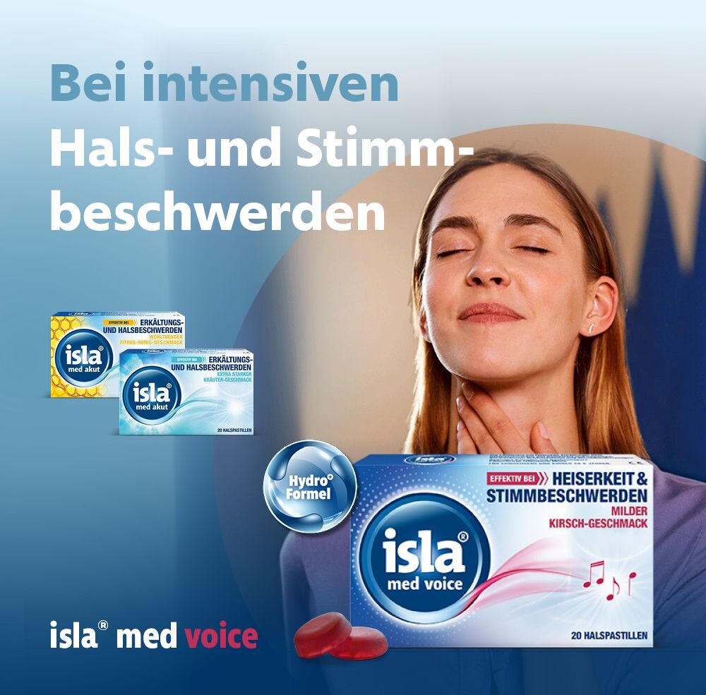 isla med voice Halspastillen bei Heiserkeit und Stimmbeschwerden Pastillen 20 St 20 St Pastillen