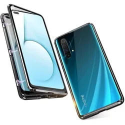 G-Case Realme X3 Superzoom Aluminium Magnetic Glass Case Hülle (Realme X3 SuperZoom), Smartphone Hülle, Schwarz