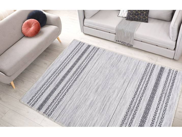 Teppich ARTE ESPINA Maya 100 , grau, B:200cm H:5mm L:290cm, Polyester, Teppiche, Teppich