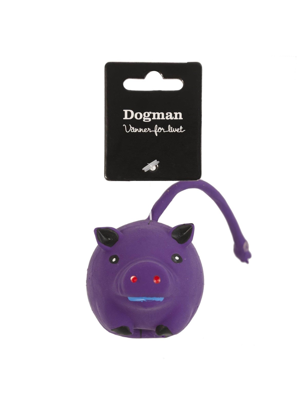 Dogman Hundespielzeug Latex Lila Schweinchen mit Quietscher 21cm