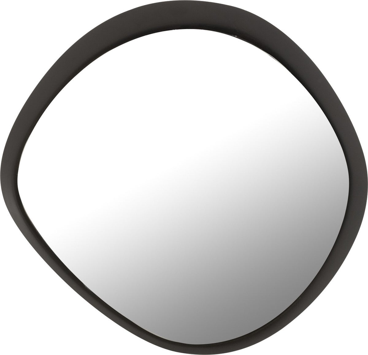 J-Line Ronde Spiegel - Zwart - Metaal/Glas - 60,5 x 58 cm