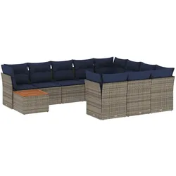 vidaXL, Gartenlounge, Inrenon (Tisch + 4x Ecken + 6x Mitte)