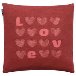 David Fussenegger Kissenhülle Silvretta 'Herzen/Love' 40 x 40 cm Rot