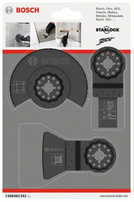 Kit de base pour carrelage, 3 pièces AIZ 20 AB (1x); ATZ 52 SC (1x); ACZ 85 LMT (1x) ; Bosch (2608662342)