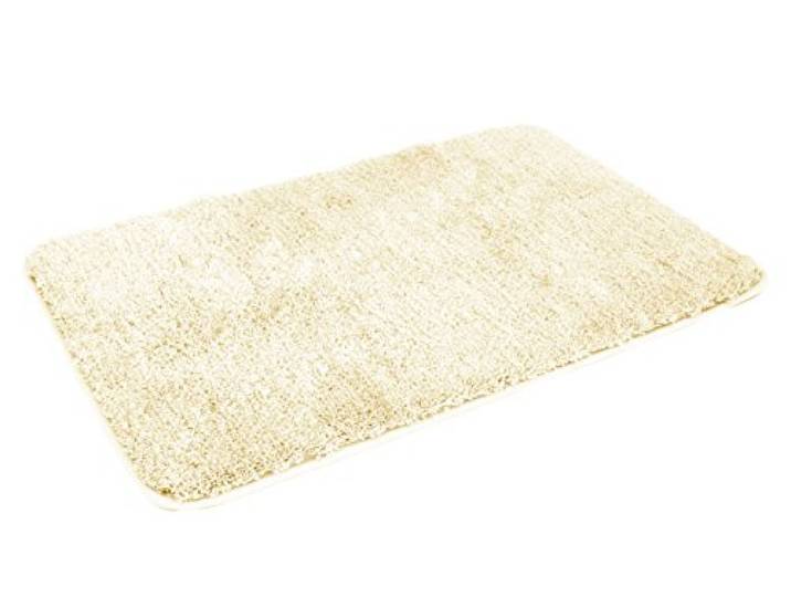 Mesana Kinzler J-10006/01 hochwertige Mikrofaser Badematte Uni, 60x100 cm, flusenfrei, pflegeleicht, Natur