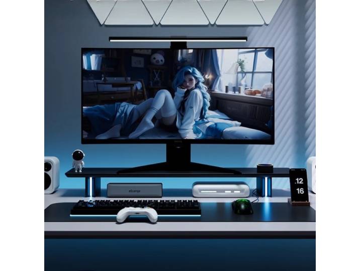 Rvb Shine moniteur hauteur augmenter étagère Esports salle hauteur d'écran augmenté support bureau ordinateur portable étagères bureau supports