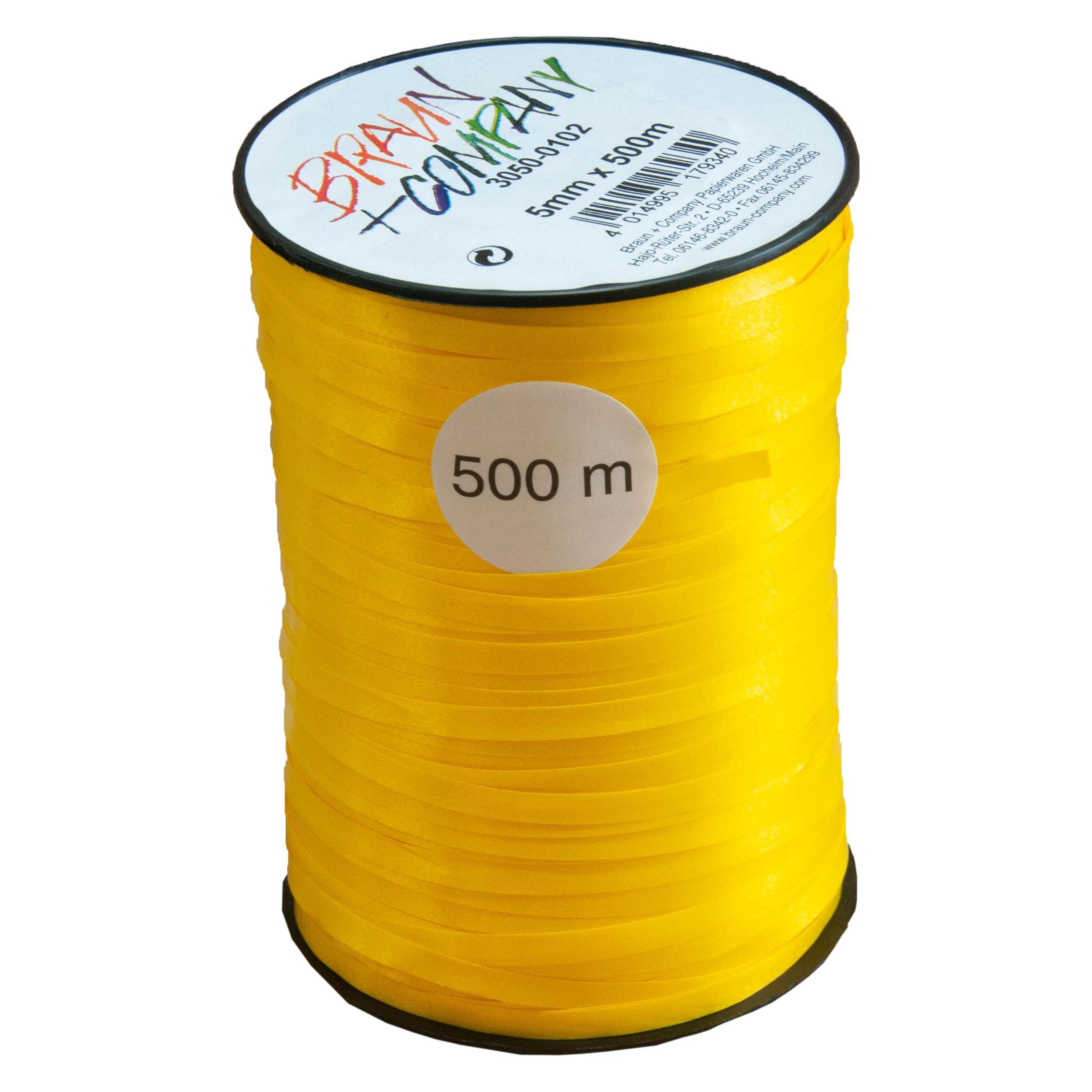 Braun + Company Geschenkband Poly gelb (3050-0102)