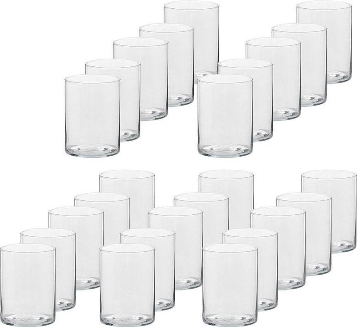 Trend Candles Theelichthouder Hoog Model - Transparant Glas - 5,5 x 6,5 cm