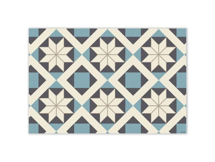 Mubusi Tapis Vinyle Sud Bleu 140x210 cm - Tapis Chambre en Vinyle