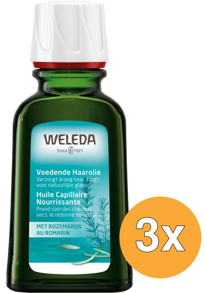 3x Weleda Voedende haarolie 50 ml