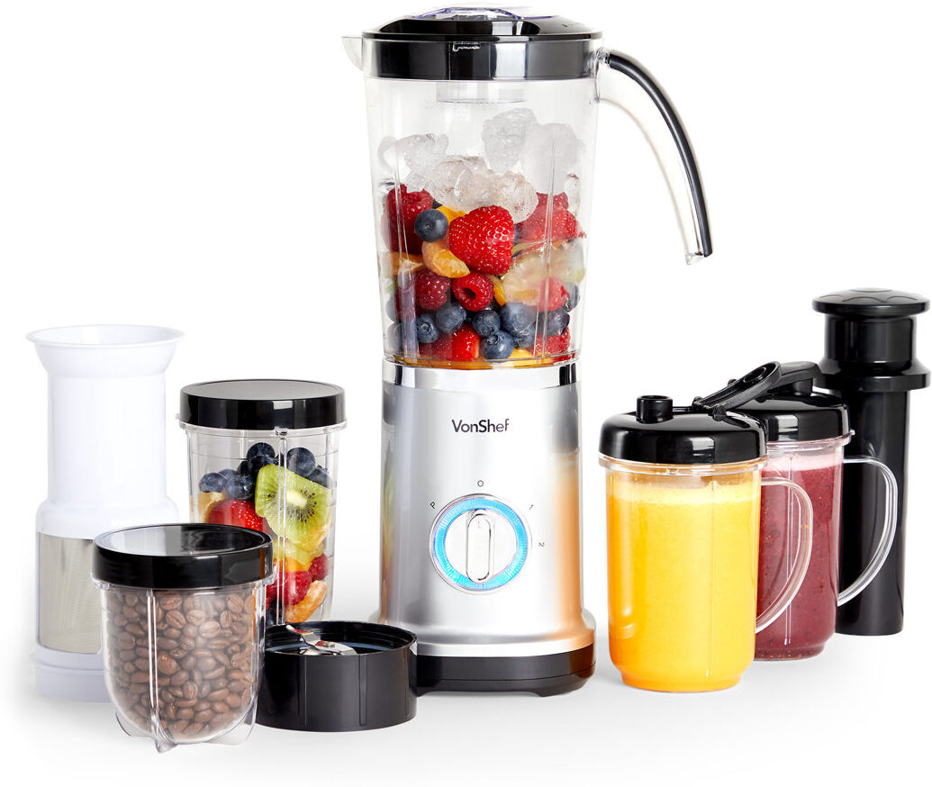 VonShef 2 Speed 1500ml Blender Silver 1500ml