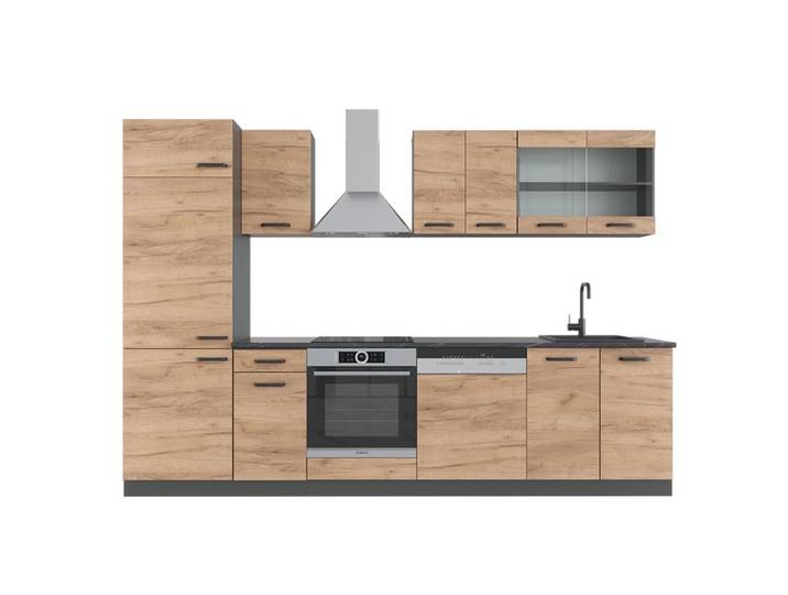 Cuisine R-Line 300cm sans PT Chêne de force doré/Anthracite Vicco 34936