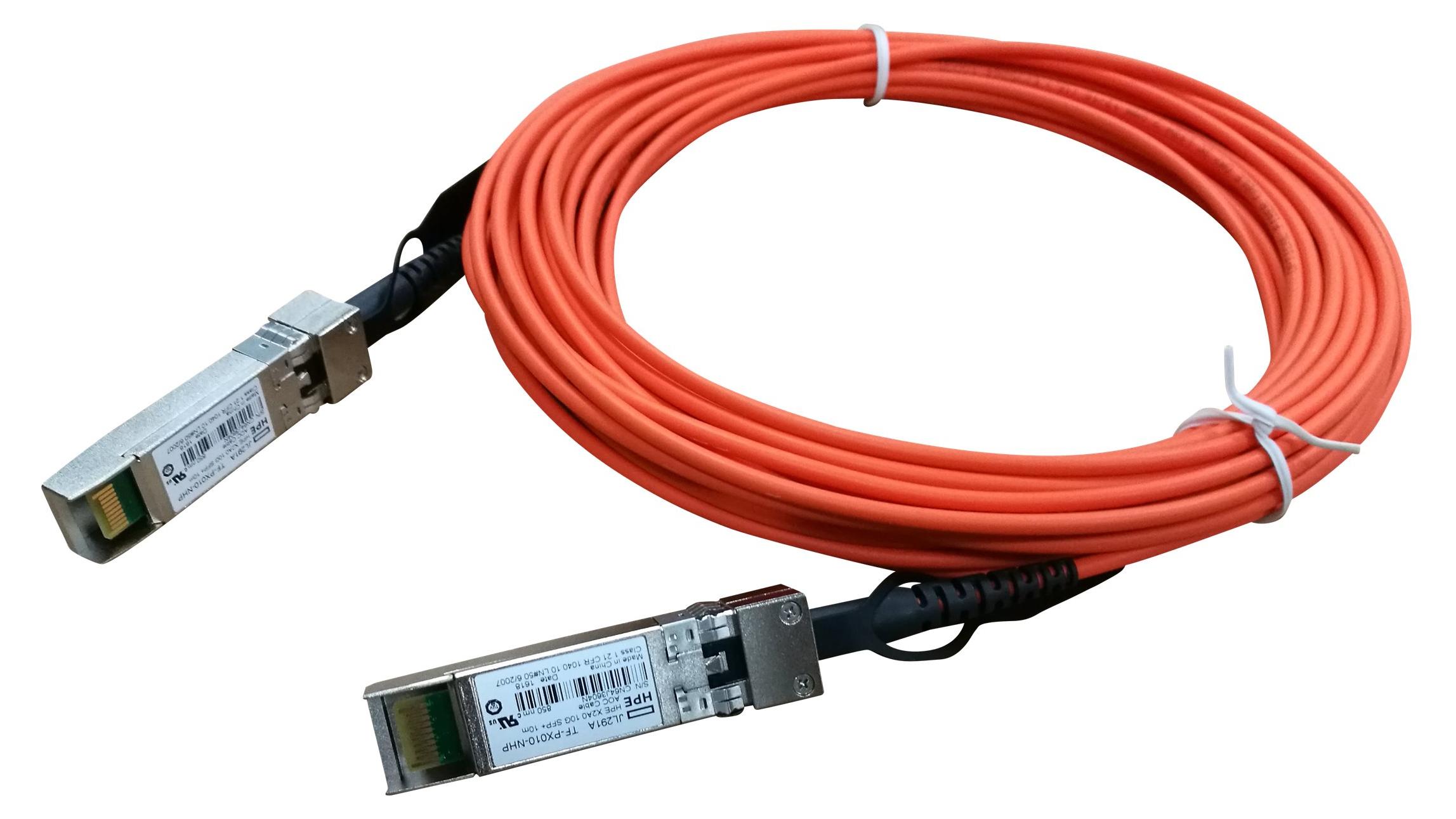 HPE Networking X2A0 10G SFP+ to SFP+ 10m Active Optical Cable, 10 m, SFP+, SFP+