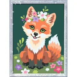 Ravensburger Beschäftigung - CreArt, Malen nach Zahlen Kinder - Blumiger Fuchs