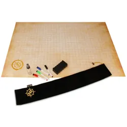 ENHANCE Tabletop RPG Grid Mat Campaign Kit Parchment