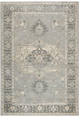 Alora Decor Euphoria Grey Medallion Wool Rug