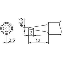 Hakko COMPOSIT Lötspitze Format 0.8D (Lötspitze), Lötgerät Zubehör