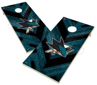 Skip's Garage San Jose Sharks NHL Cornhole Board Set
