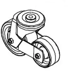 Ersatzteil Diversey Taski 4133672 Lenkrolle Swingo 755 Ersatzteil für Reinigungsmaschine