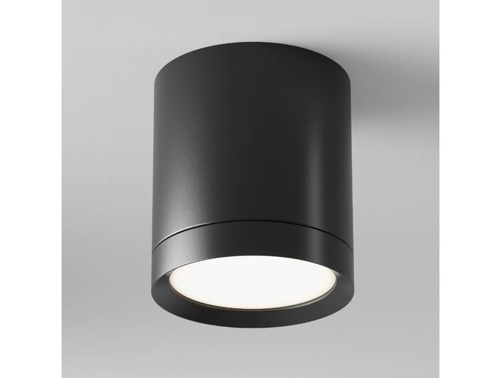 Plafonnier\, aluminium\, 1 flamme\, noir\, D 8\,5 cm
