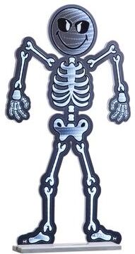 "SmileyWorld Halloween Skeleton Ekkolight 36""H by Melrose in White Black (Size OS)"