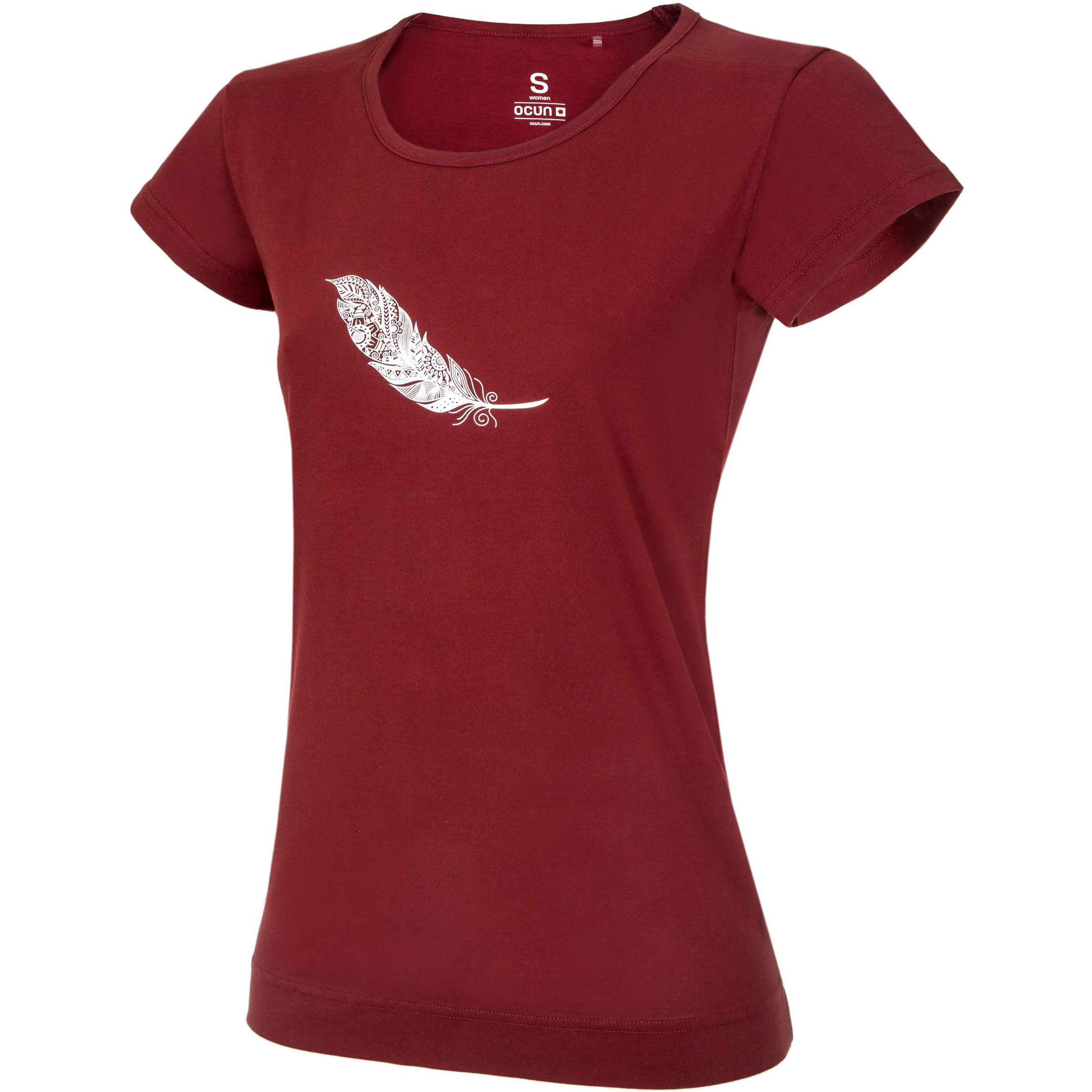 Ocun Classic Organic Feather Damen T-Shirts rot Größe XS Lifestyle Hautfreundlich