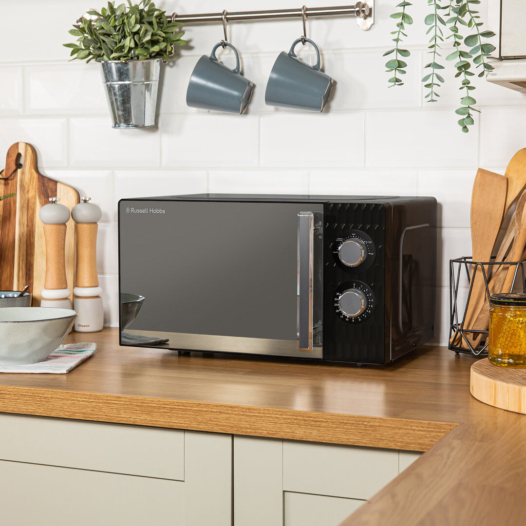 Russell Hobbs Rhmm715g 17l Honeycomb Manual Microwave Black 26.1cm H X 45.5cm W X 35.2cm D
