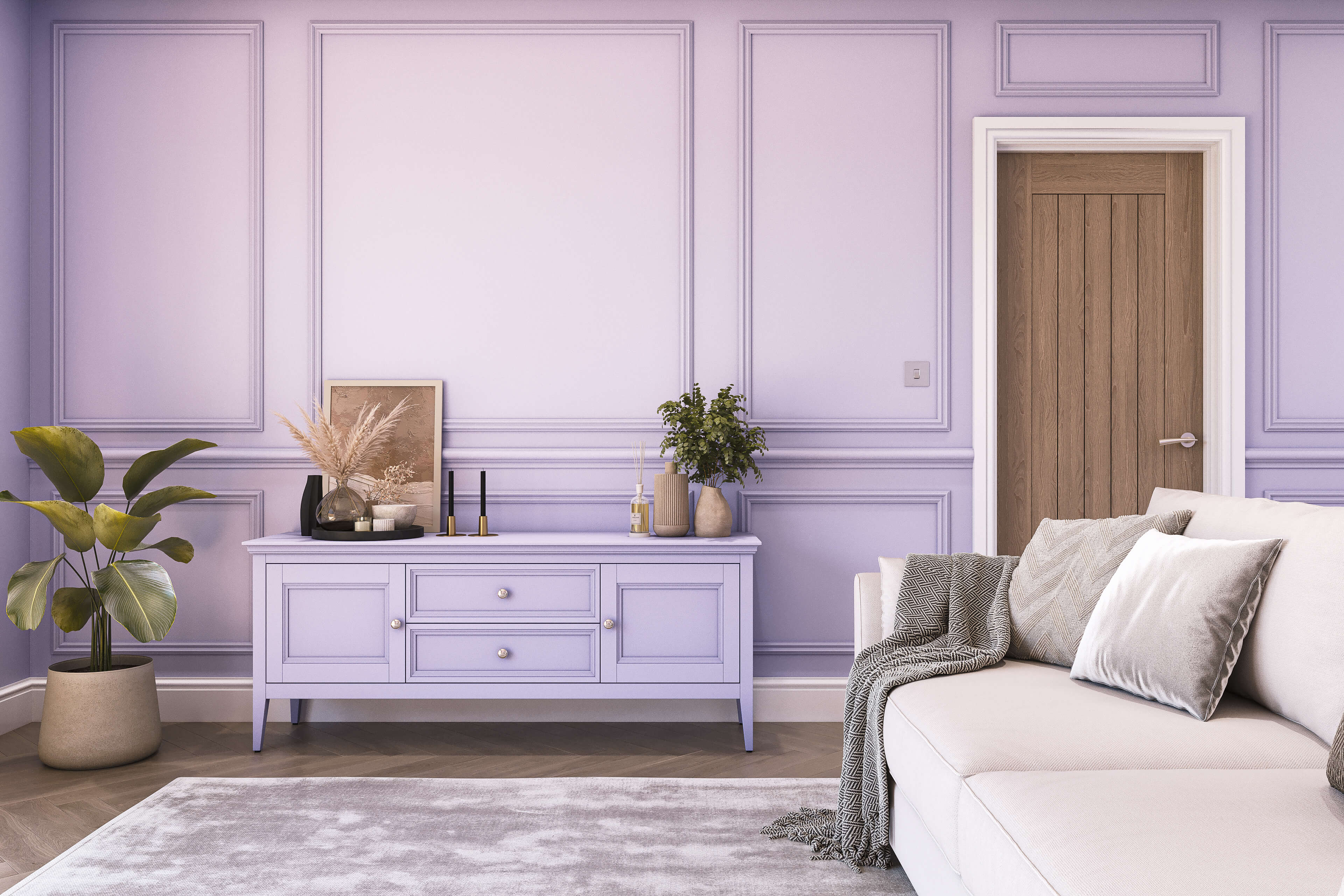 Hemway Peel and Stick Sample - Chalk Based Furniture Paint - Soft Violet