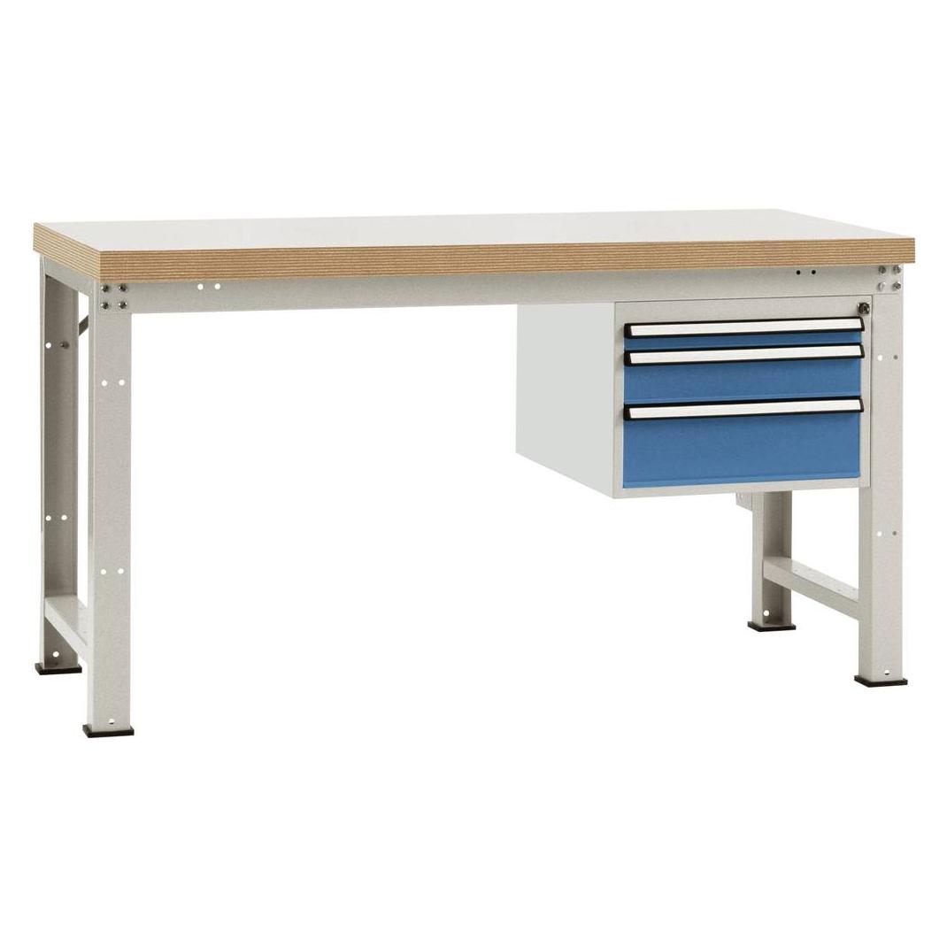 Manuflex WP5414.0002 Komplett-Werkbank Grund PROFI Standard mit (150 cm, 70 cm) (WP5414.0002)