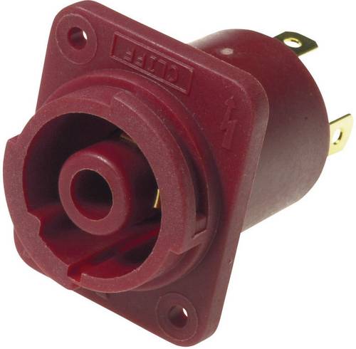 Cliff FCR2069 Netz-Steckverbinder FC Buchse, Einbau vertikal Gesamtpolzahl: 3 + PE 20A Rot 1St.