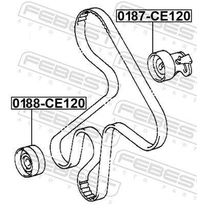 FEBEST Spannrolle, Zahnriemen 0187ce120 für TOYOTA