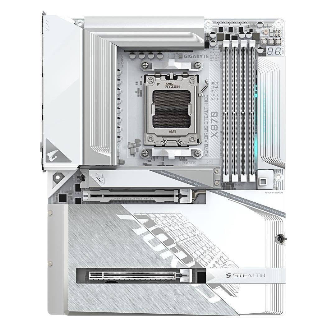 Gigabyte X870 AORUS Stealth ICE (AM5, AMD X870, ATX) (X870 A STEALTH ICE)