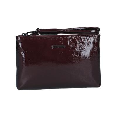 Clutch PETER KAISER "Peter Kaiser Taschen Nappaleder", Damen, Gr. onesize, braun (bordeaux lack), Leder, Taschen