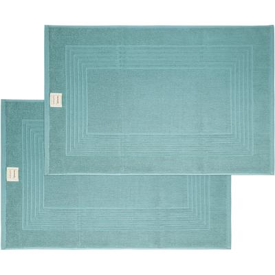 Hotelmatte DYCKHOFF "Nature", blau (ozean), H:3mm, Baumwolle, Badematten, Hotelmatte, 2 teilig