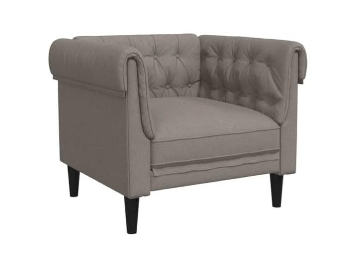 Todiikf Chesterfield Sessel Polstersessel Taupe Stoff 78,5x74,5 cm Klassischer Einzelsessel im Chesterfield-Design mit bequemer Polsterung und stabilen Holzbeinen fürs Wohnzimmer.