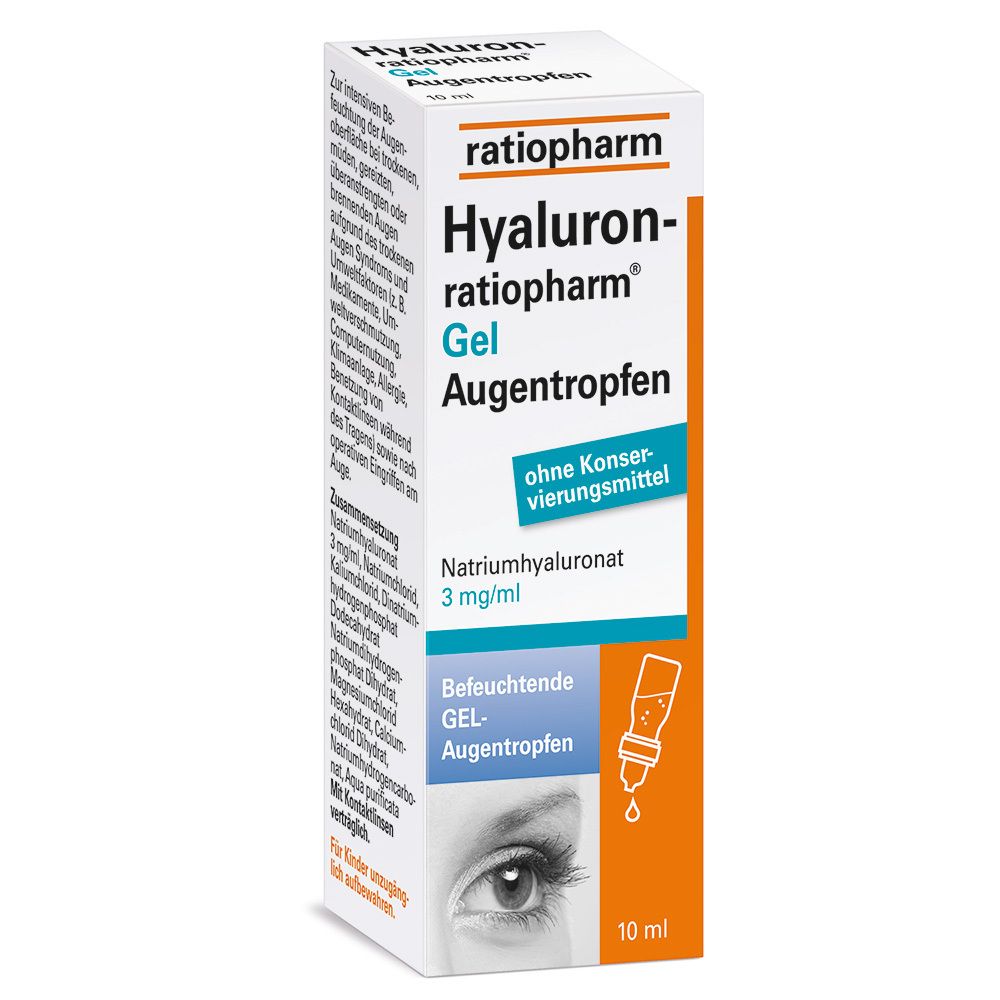 Hyaluron-Ratiopharm Gel Augentropfen 10 ml