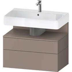 Duravit Collection One Waschtischunterbau, 1 Auszug und 1 Schublade, 790x470x590mm, Nische Basalt Matt, QA4394043430010, Farbe: Basalt Matt/mit Nischenbeleuchtung